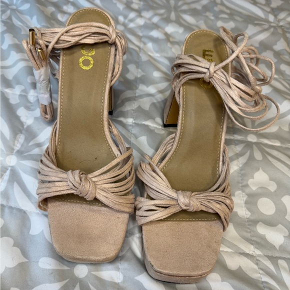 Chic Nude Women's Strappy Heels - Ego - Picture 2 of 5